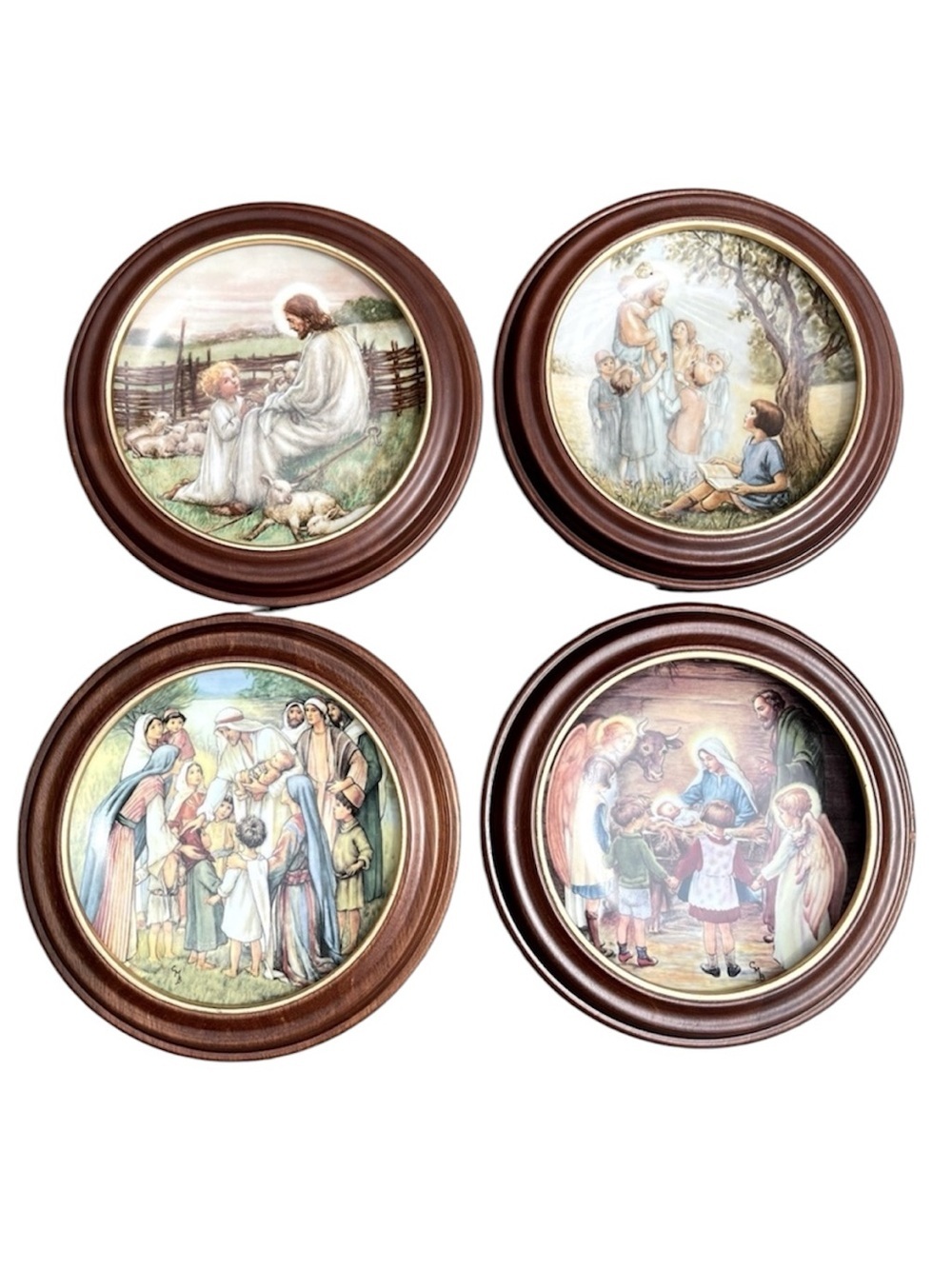 Bradford Exchange Set of 4 Religious Wall Art Plates – Smythe Frames vintage